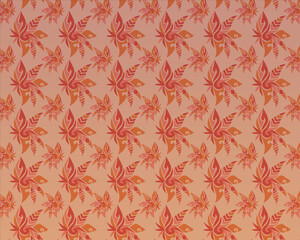 seamless pattern with flowers,Seamless floral fabric pattern design with orange background,orangeflower background pattern design	