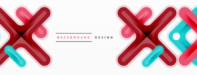 Obraz premium Cross line background minimal geometric template. Design for wallpaper, banner, background, landing page, wall art, invitation, prints, posters