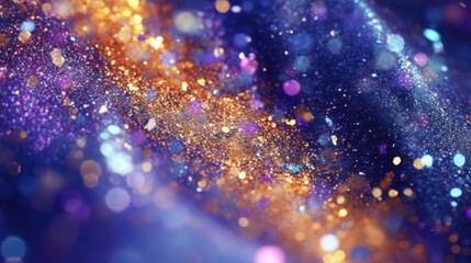Abstract glitter colorful particle background. Ai genetation. 