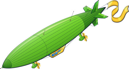 Isometric airship © klyaksun