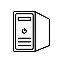 Personal computer icon vector design template
