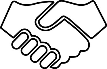 Partnership vector. Handshake icon eps 10. Hands shaking. Businessman deal agreement sign symbol.