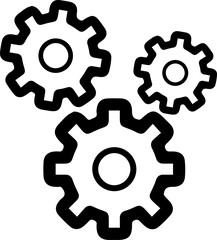 Gear vector icon eps 10. Gears isolated illustration.