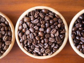 brown arabica coffee bean roast 3 level medium to dark different taste seed caffeine espresso drink...