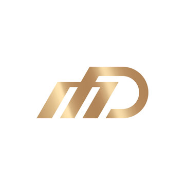 monogram letter MD icon logo business vector design template with gold, luxury and elegant styles. bold md logo design vector illustration isolated on white background.