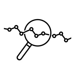 Data analysis icon vector. profit graph illustration sign. data science symbol or logo.