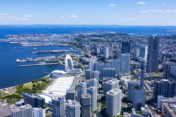 横浜みなとみらい・摩天楼・横浜港
