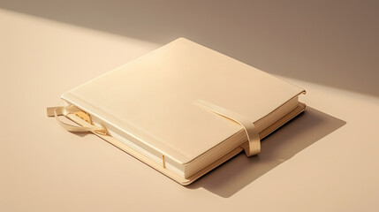 Notebook with luxury background illustration