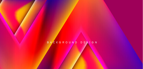 Abstract bakground with overlapping triangles and fluid gradients for covers, templates, flyers, placards, brochures, banners