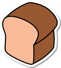 ステッカー風食べ物アイコン　食パン