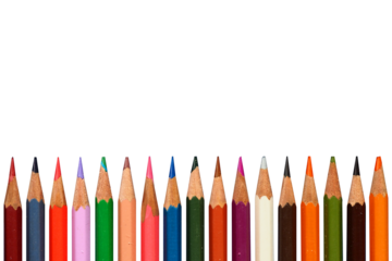 color pencils isolated 