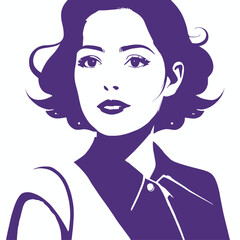 portrait of a girl, vector portrait of a beautiful girl