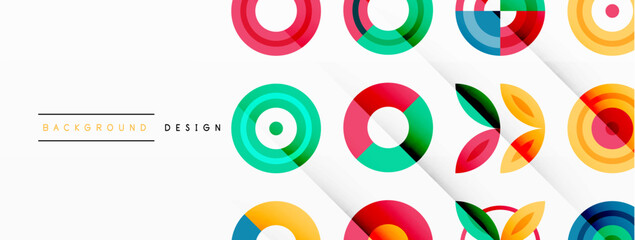 Vibrant and eye-catching vector background featuring a grid of colorful circles arranged in a patterned composition, perfect for modern and trendy designs