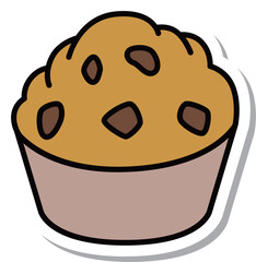 ステッカー風食べ物アイコン　蒸しパン