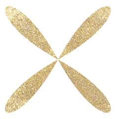 Christmas gold glitter stars. Christmas decoration stars. 