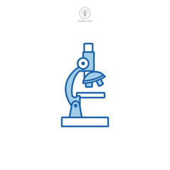 Microscope Icon symbol template for graphic and web design collection logo vector illustration