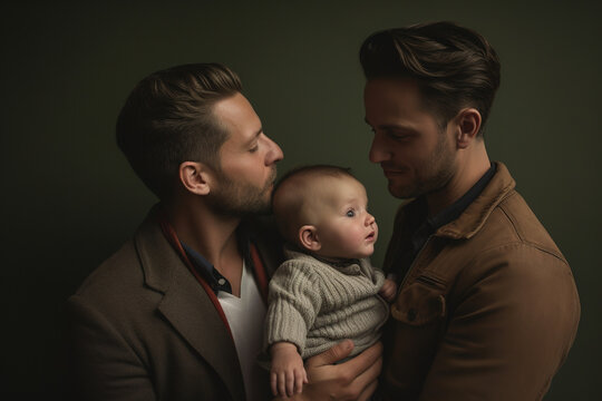 Intimate portrait of a queer family of two men and their children
