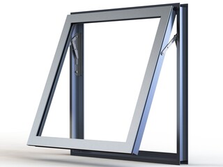 Casement Window- Top Hung 3D model - obrazy, fototapety, plakaty