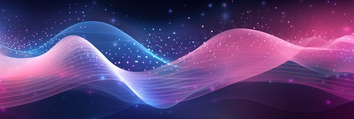 Fototapeta premium abstract futuristic background with pink blue glowing neon moving high speed wave lines and bokeh lights. Data transfer concept Fantastic wallpaper, Ai Generative