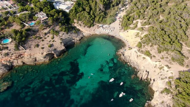 Ibiza Cala Codolar a vista de drone