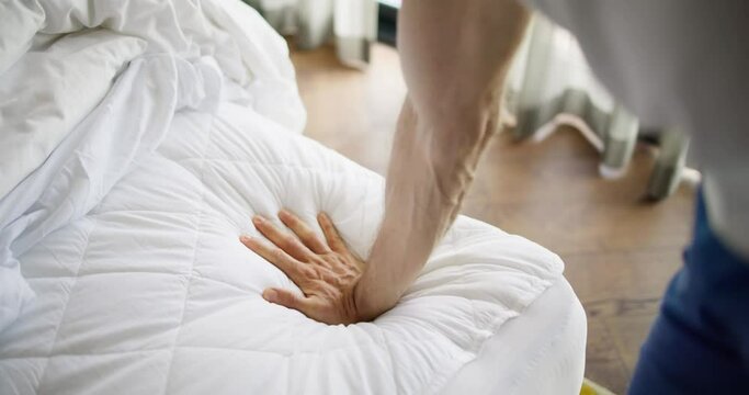 Hand Testing Orthopedic Memory Foam Core