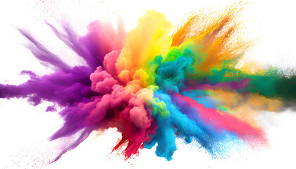 Creative minimal concept. Colored colourful holi powder explosion on background. commercial, editorial advertisement banner.	
