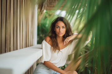 portrait of a woman in the garden