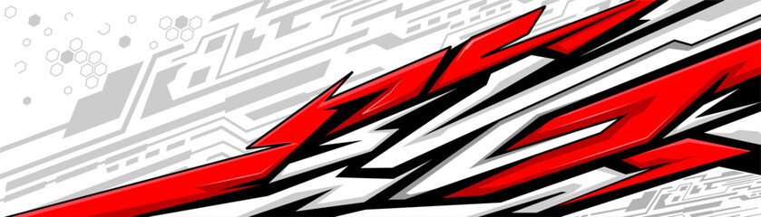 Abstract Car decal design vector. Graphic abstract stripe racing background kit designs for wrap vehicle, race car, rally, adventure and livery