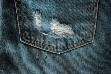 Jeans background, denim with seam of fashion design