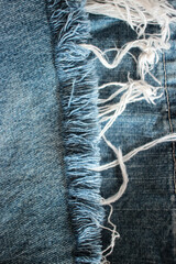 Jeans background, denim with seam of fashion design