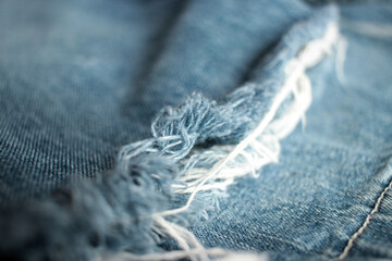 Jeans background, denim with seam of fashion design