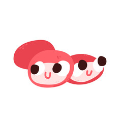 Mochi ice cream character. Cute vector illustration.
