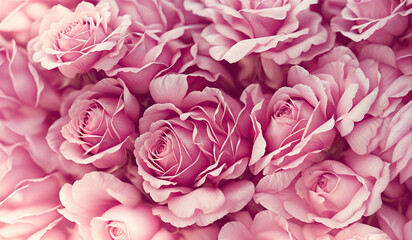 Pink Roses Flower Background | AI Generated 