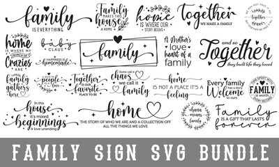 Family Sign SVG Bundle.