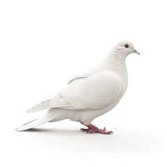 Naklejka premium white dove on white background