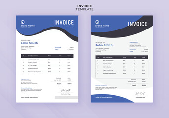 Modern creative invoice template design
