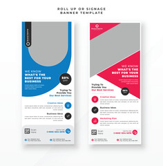 Multipurpose modern business roll up banner display exhibition standee retractable banner design template
