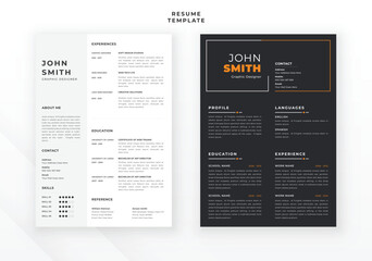 Modern elegant creative resume design template