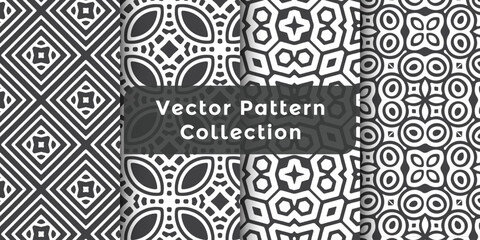 Abstract geometric easy seamless set creative vector symbols textures