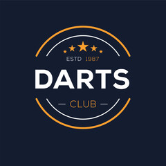 Creative (Darts) Club design, vector illustration.