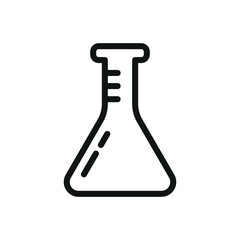 erlenmeyer sign symbol vector glyph icon