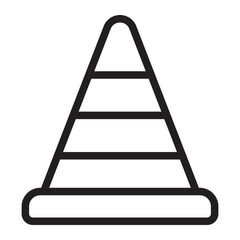 traffic cone line icon