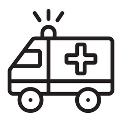 ambulance line icon