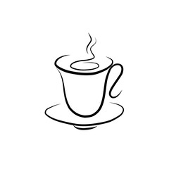 Coffee cup  line art