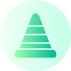 Fototapeta premium traffic cone gradient icon
