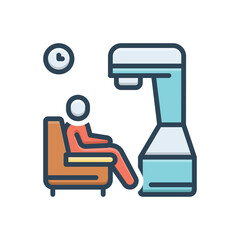 Color illustration icon for therapy 