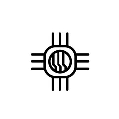 technology chip sign symbol vector