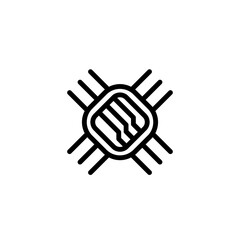 Fototapeta premium technology chip sign symbol vector