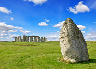 The Heel Stone at Stonehenge, Wiltshire, England, United Kingdom