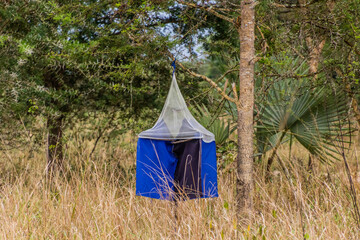 Tse tse fly trap in Ziwa Rhino Sanctuary, Uganda